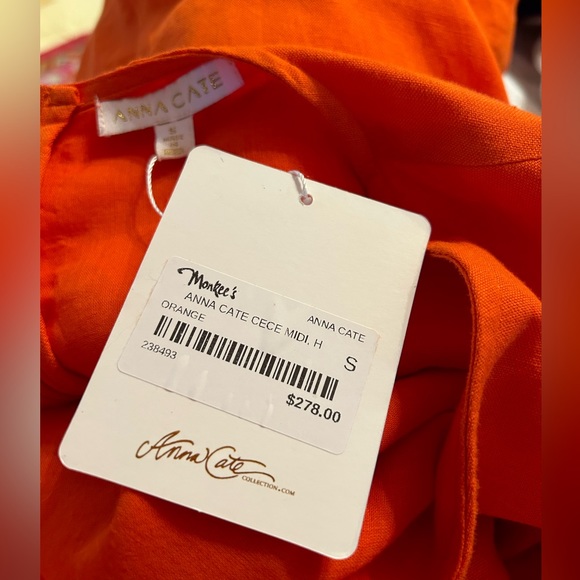 Anna Cate Dress, Orange, Small, NWT - Picture 3 of 3